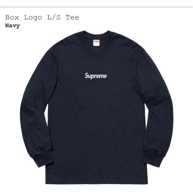 Supreme Box Logo L/S Tee Navy Mサイズ