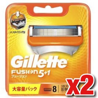 【新品】ジレット フュージョン5+1 替刃8b(8個)入 2個セット(メンズシェーバー)