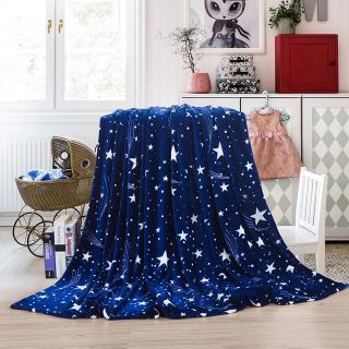 マイクロファイバー ブランケット☆　星柄  ☆(毛布)