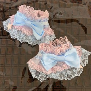 アンジェリックプリティー(Angelic Pretty)のAngelicPretty お袖留め サックス×ピンク(手袋)