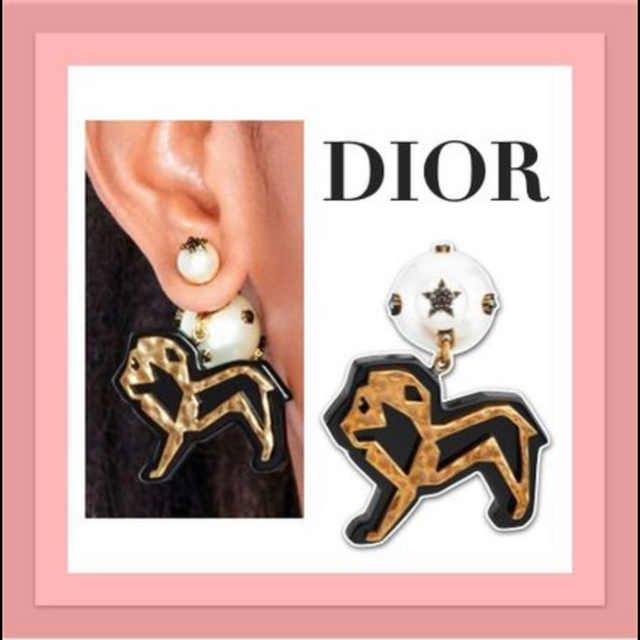 Christian Dior - DIOR 今季新作 片耳ピアス ライオンチャームの通販 Christian Dior - DIOR 今季新作 片耳ピアス ライオンチャームの通販