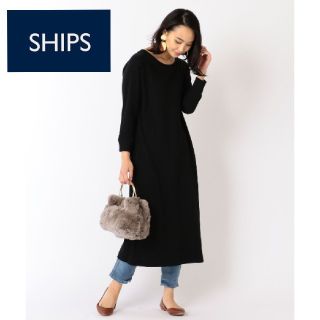 シップス(SHIPS)の【るみちん様専用】SHIPS シップス バックシャン ワッフル ロングワンピース(ロングワンピース/マキシワンピース)