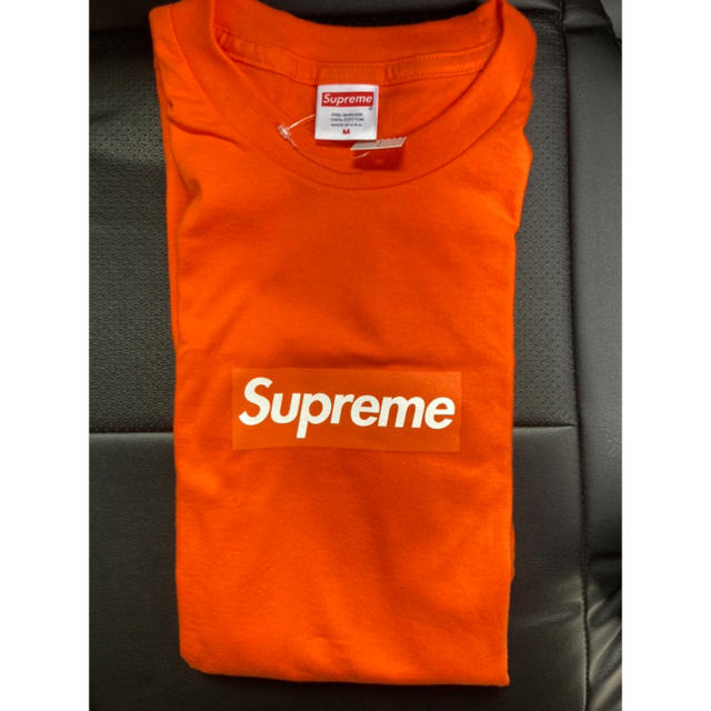 Supreme(シュプリーム)のsupreme Box Logo L/S Tee ORANGE Mサイズ メンズのトップス(Tシャツ/カットソー(七分/長袖))の商品写真