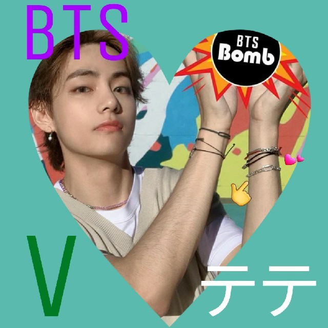 防弾少年団(BTS)(ボウダンショウネンダン)のBTS V テテ テヒョン 着用風 シルバーチェーン ブレスレット ハンドメイドのアクセサリー(ブレスレット/バングル)の商品写真