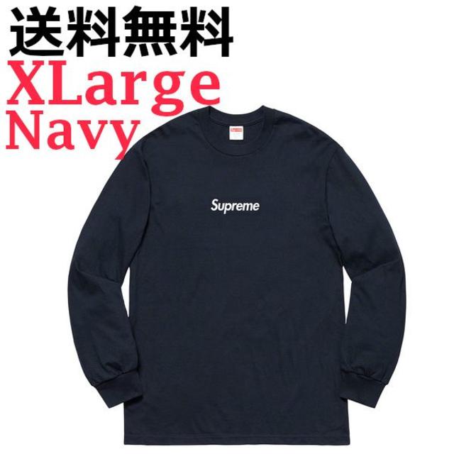 Supreme Box Logo L/S Tee Navy XLargeNavySIZE