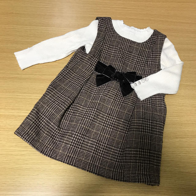 petit main(プティマイン)のプティマイン   ニットとワンピースのセット　90 キッズ/ベビー/マタニティのキッズ服女の子用(90cm~)(ニット)の商品写真