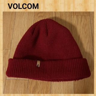 ボルコム(volcom)のVOLCOM ボルコム ニットキャップ ビーニー 美品 CAP バーガンディ(ニット帽/ビーニー)