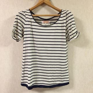 ミニマム(MINIMUM)のボーダーカットソー♡レース付き(Tシャツ(半袖/袖なし))