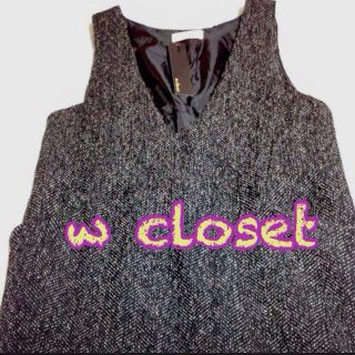 ダブルクローゼット(w closet)のw closet＊新作ツイードワンピース(ひざ丈ワンピース)