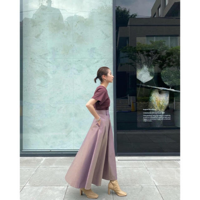 CLANE CHAMBRAY CIRCULAR SKIRT パープル0 ロングスカート CLANE CHAMBRAY CIRCULAR SKIRT パープル0 ロングスカート