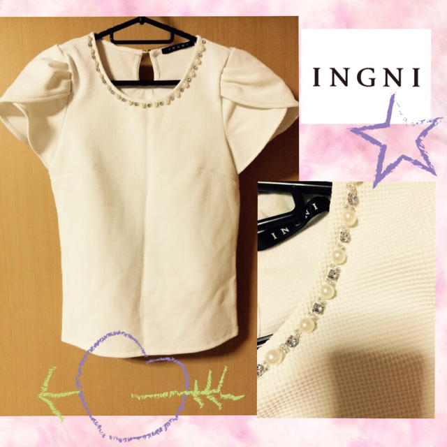 INGNI(イング)のINGNI＊ビジュートップス レディースのトップス(Tシャツ(半袖/袖なし))の商品写真