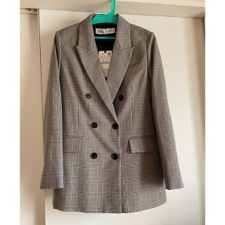 ZARA - 新品未使用 ZARA チェック柄テーラードジャケットの通販 ...