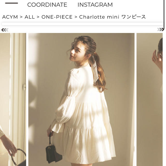 ACYM  Charlotte mini ワンピース   WHITE 1