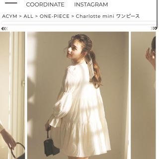 ACYM  Charlotte mini ワンピース   WHITE