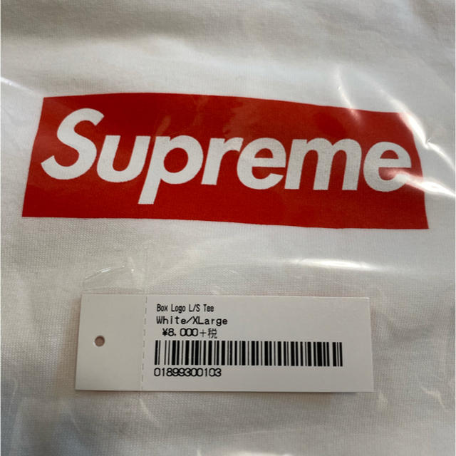 Supreme(シュプリーム)のSupreme Box Logo L/S Tee 白XL ボックスロゴ新品 メンズのトップス(Tシャツ/カットソー(七分/長袖))の商品写真