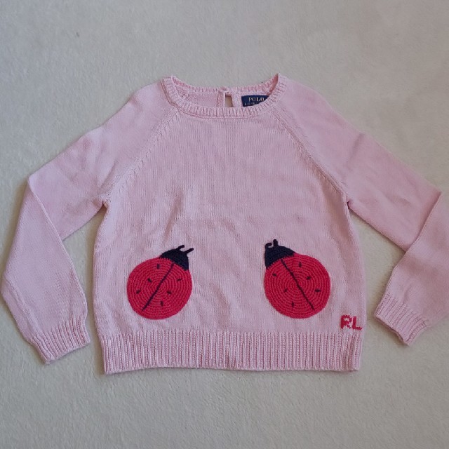 POLO RALPH LAUREN(ポロラルフローレン)のポロラルフローレン てんとう虫 コットンニット 6T 120 美品 キッズ/ベビー/マタニティのキッズ服男の子用(90cm~)(Tシャツ/カットソー)の商品写真