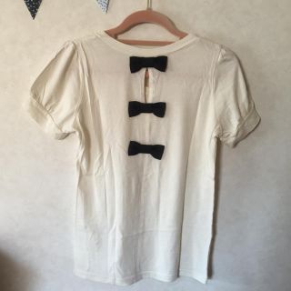 アーベーセーアンフェイス(abc une face)のアーベーセー♡バックりぼんTシャツ(Tシャツ(半袖/袖なし))