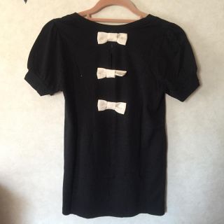 アーベーセーアンフェイス(abc une face)のアーベーセー♡バックりぼんTシャツ(Tシャツ(半袖/袖なし))