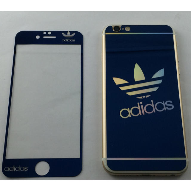 adidas(アディダス)の海外限定アディダスアイフォン6強化ガラス スマホ/家電/カメラのスマホアクセサリー(保護フィルム)の商品写真