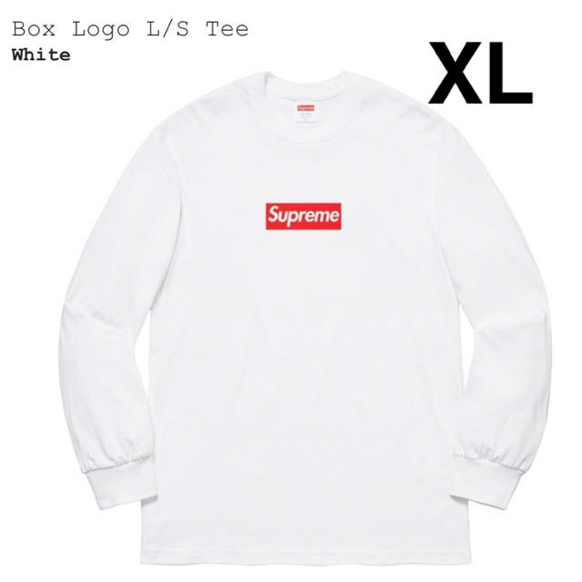 Supreme Box Logo L/S Tee ボックスロゴ 白 xl-