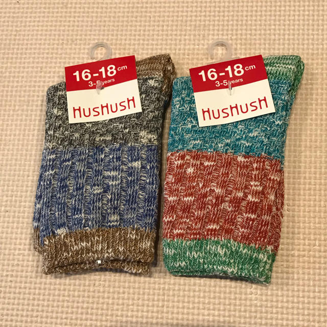 HusHush(ハッシュアッシュ)の新品☆2足組ハッシュアッシュキッズ靴下16〜18cm キッズ/ベビー/マタニティのこども用ファッション小物(靴下/タイツ)の商品写真