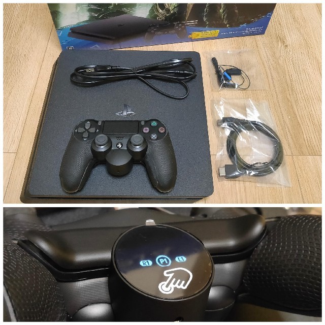 【美品】PlayStation 4 ブラック 500GB 背面パッド付き
