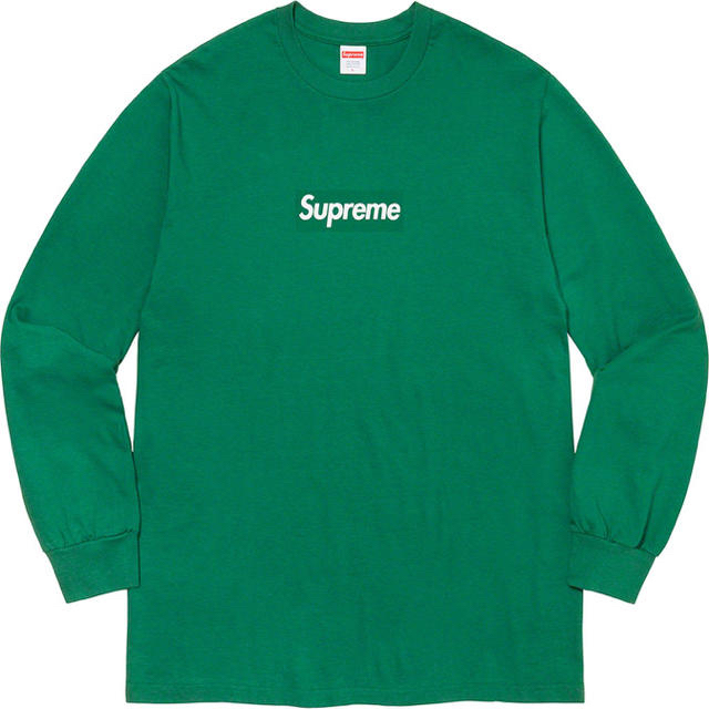 シュプリーム Supreme Box Logo Crew Mサイズ Pine 緑