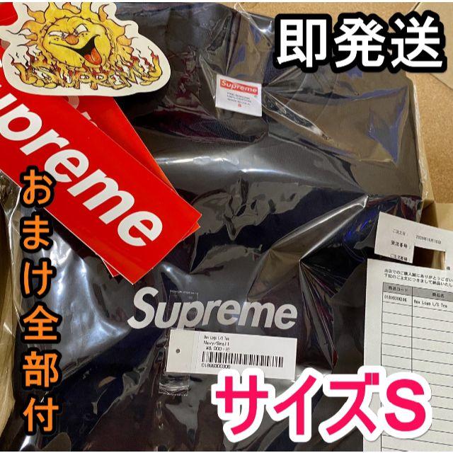 Tシャツ/カットソー(七分/長袖)Supreme Box logo ロンT navy シュプリーム ネイビー