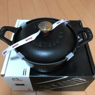 ストウブ(STAUB)のお値下げ！ココット　ヴィンテージ　シリーズRブラック(鍋/フライパン)