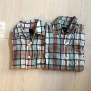 ギャップキッズ(GAP Kids)のGAP チェックシャツ　2枚セット(ブラウス)