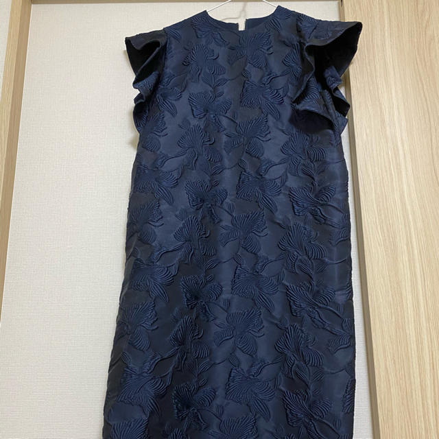未使用!ドゥロワー 36サイズジャガードワンピース - ひざ丈ワンピース