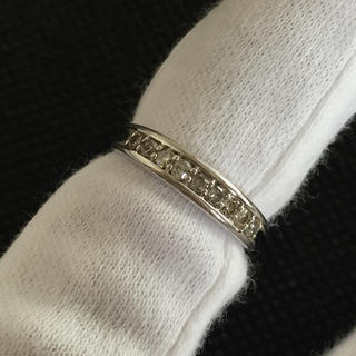 天然 ダイヤモンド 0.20ct silverリング 指輪 一文字(リング(指輪))