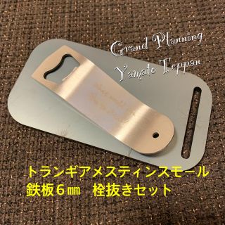 メスティン　スモール　収納サイズ　6ミリ　鉄板　取手用栓抜き付き　大和鉄板(調理器具)