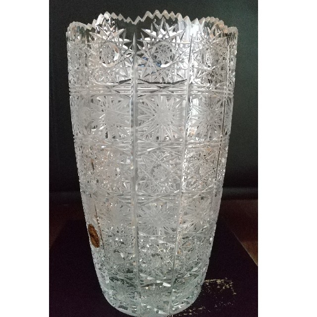 BOHEMIA Cristal(ボヘミア クリスタル)の花瓶 ボヘミア、チェコクリスタル インテリア/住まい/日用品のインテリア小物(花瓶)の商品写真