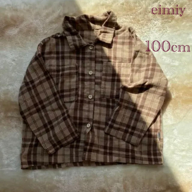 チェックシャツ 100cm 韓国子供服 キッズ/ベビー/マタニティのキッズ服女の子用(90cm~)(ジャケット/上着)の商品写真