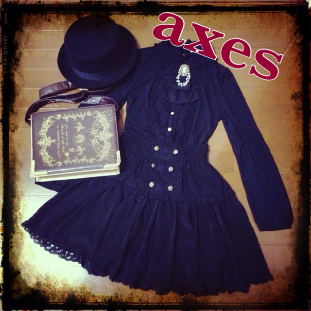 axes femme(アクシーズファム)のaxes▼ハイウエストレーススカート レディースのスカート(ミニスカート)の商品写真