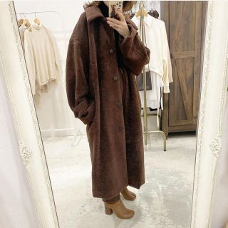 トゥデイフル(TODAYFUL)のseek boa long coat(ロングコート)