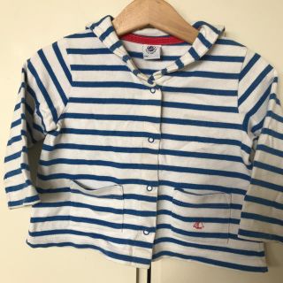 プチバトー(PETIT BATEAU)のプチバトー⭐︎ボーダー セーラー　カーディガン(カーディガン/ボレロ)