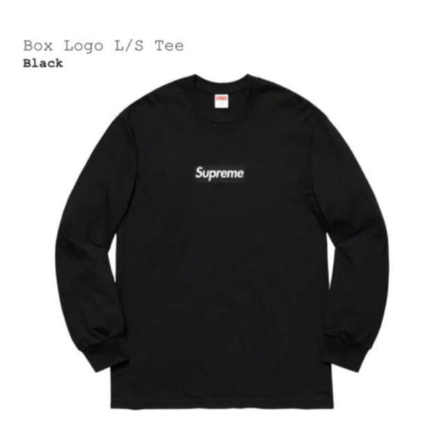 Supreme Box Logo L/S Tee 黒　Mサイズ