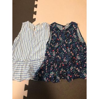 エイチアンドエム(H&M)のH&M ノースリーブトップス2枚セット(Tシャツ/カットソー)