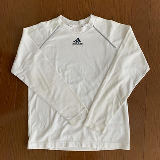 アディダス(adidas)のアディダス　白　長袖　Tシャツ　インナー　サッカー　140(Tシャツ/カットソー)