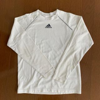 アディダス(adidas)のアディダス　白　長袖　Tシャツ　インナー　サッカー　140(Tシャツ/カットソー)