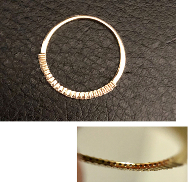 極細ダイヤハーフエタニティリング　k18 レディースのアクセサリー(リング(指輪))の商品写真