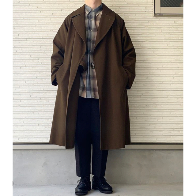 COMOLI ウールサージタイロッケンコート 18AW