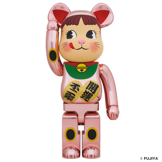 MEDICOM TOY(メディコムトイ)のBe@rbrick 招き猫 ペコちゃん 桃金メッキ 1000%  エンタメ/ホビーのフィギュア(その他)の商品写真