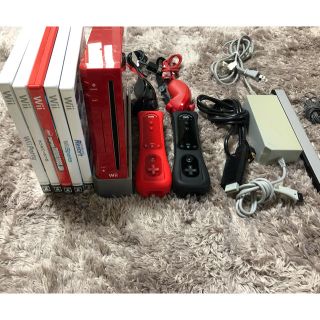 ウィー(Wii)の⭐️wii セット　人気ソフト5本付き⭐️(家庭用ゲーム機本体)