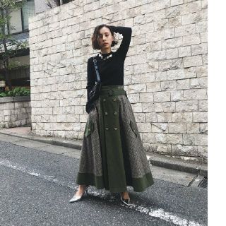 アメリヴィンテージ(Ameri VINTAGE)の☆遠藤様専用☆Ameri VINTAGE チェックトレンチスカート アメリ(ロングスカート)