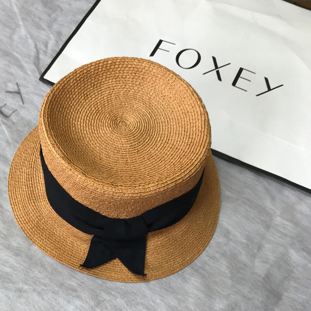 未使用　新品　フォクシー　麦わら帽子　FOXEY ストローハット