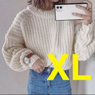 エイチアンドエム(H&M)の◆完売◆H&M チャンキーニット リブニットラウンドネックセーター　XLサイズ(ニット/セーター)