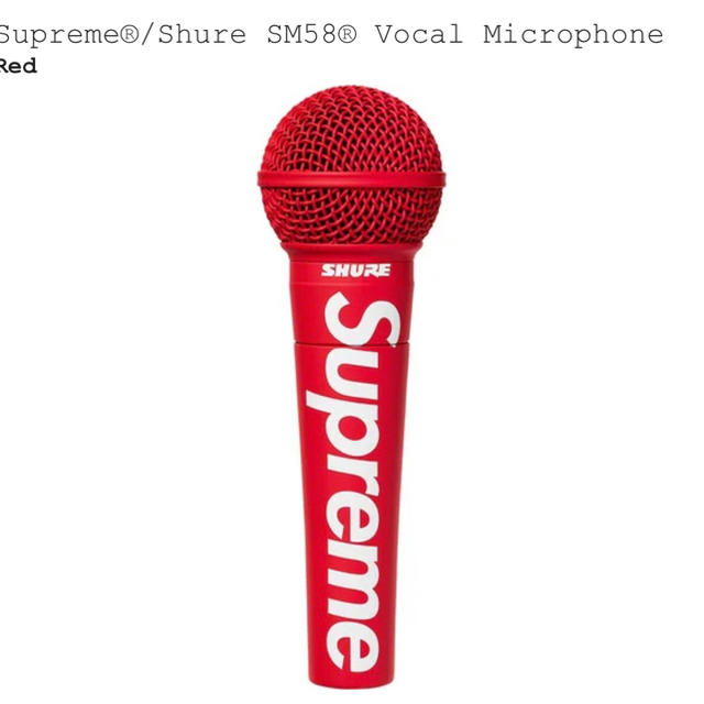 Supreme Shure SM58 Vocal Microphone マイク